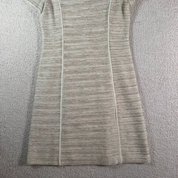 St John Womens Midi Dress Tweed Wool Blend Cream Sz 6 Made in USA Luxury Formal - Picture 4 of 12